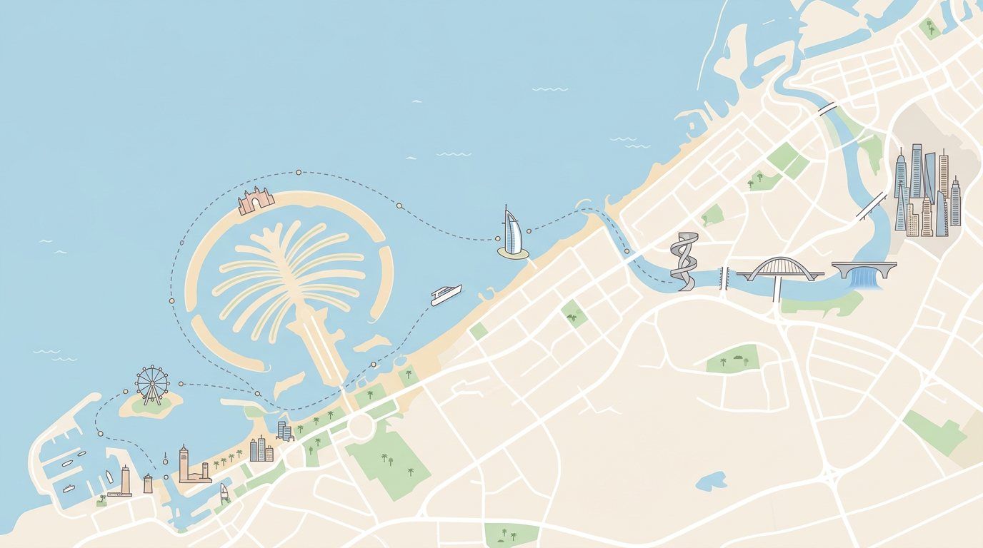 Map: Boat Charter in Dubai Creek