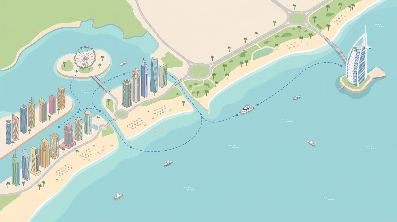 Karte: Bootstour in der Dubai Marina buchen
