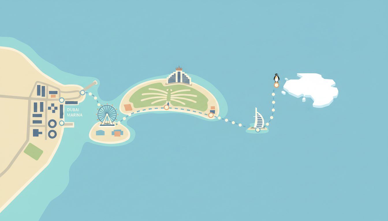 Map: Catamaran Yacht Trip